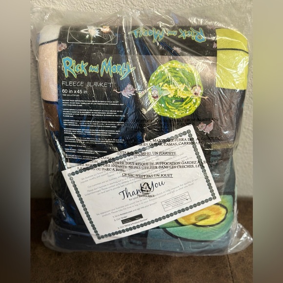 Rick and Morty Fleece Blanket - Picture 2 of 2